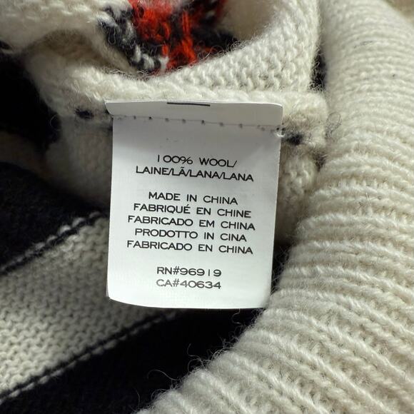 Marc Jacobs Tattoo Hearts Cherries 100% Wool Crewneck Sweater Ivory Size Small - Picture 7 of 10